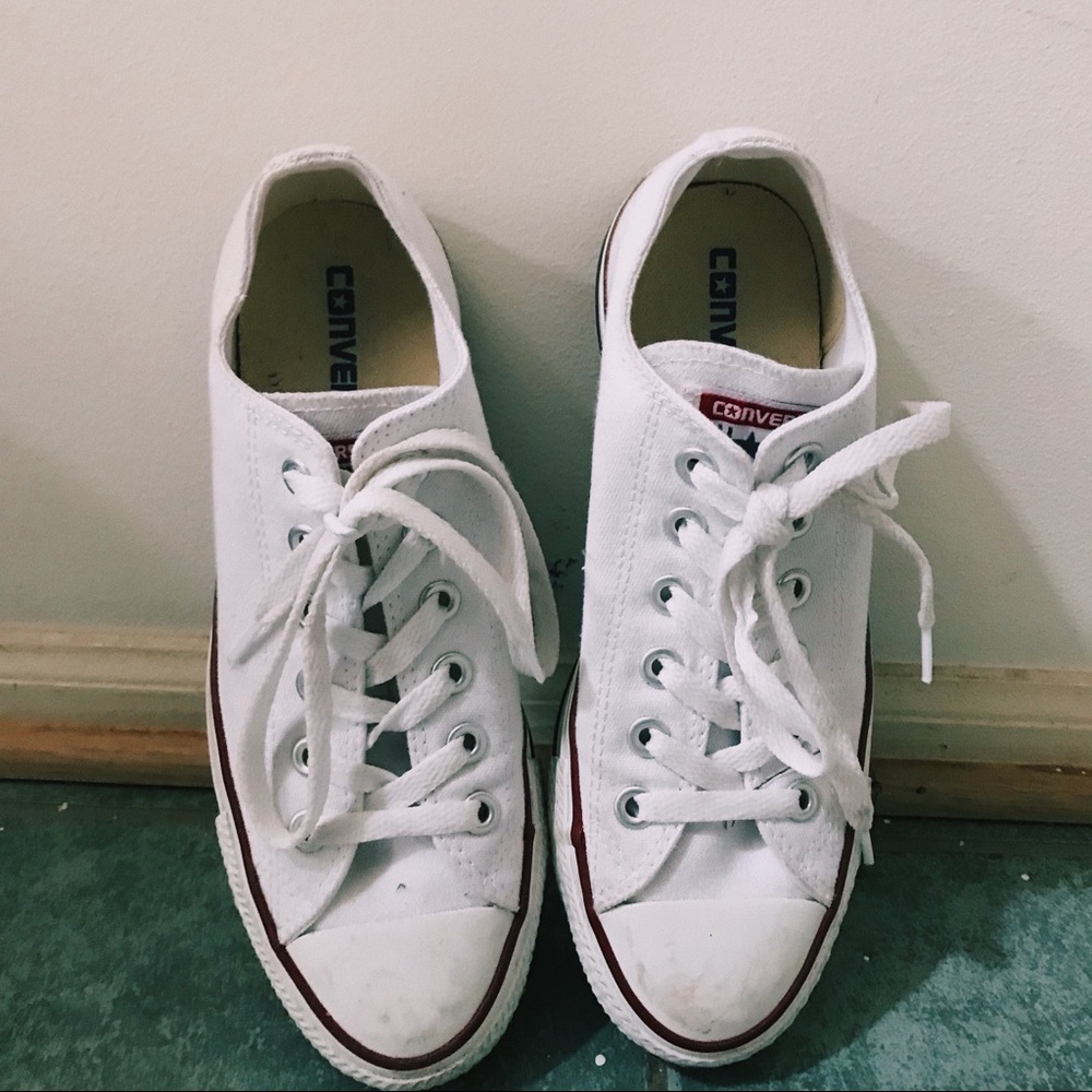 White low top Converse